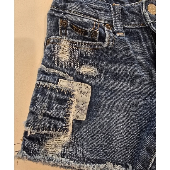 Polo Ralph Lauren Girls Distressed Patchwork Denim Shorts - Size 4T - Picture 5 of 8